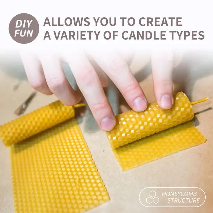 Feuilles de cire d'abeille pour la fabrication de bougies