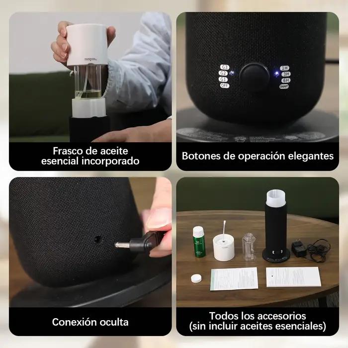 Diffuseur de parfum électrique intelligent pour purifier l'air et diffuser des huiles essentielles à la maison ou en hôtel avec contrôle Bluetooth et choix de couleurs