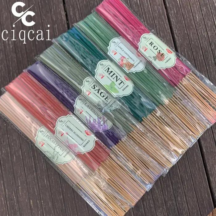 Ensemble de bâtonnets d'encens premium à forte senteur avec 7 parfums différents pour une ambiance apaisante et fraîche à la maison occasions spéciales