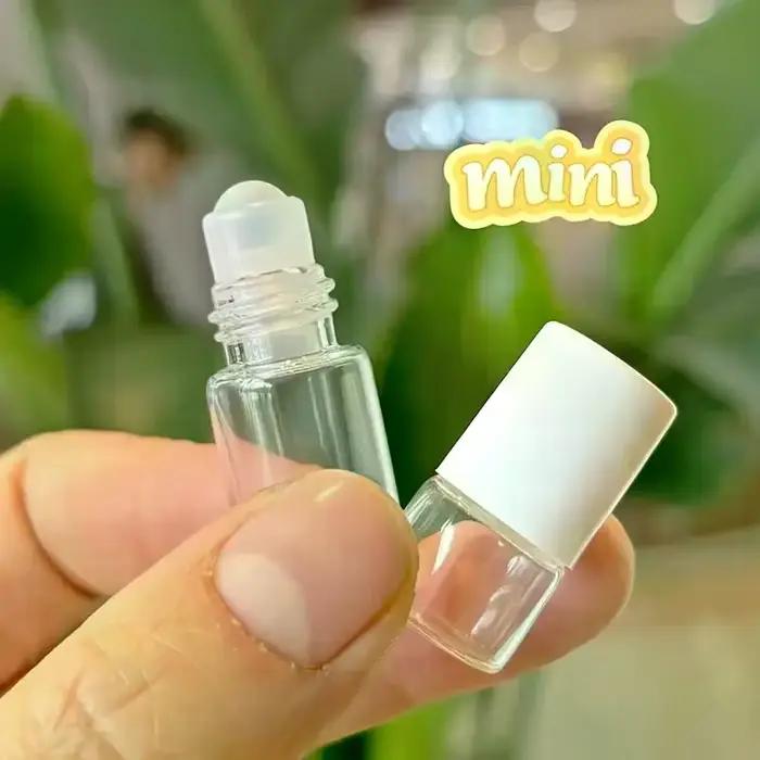Bouteille de parfum à huile essentielle de 2ml, en acier inoxydable et en verre, durable, pour voyage, conteneur cosmétique, 5/10/20 pièces