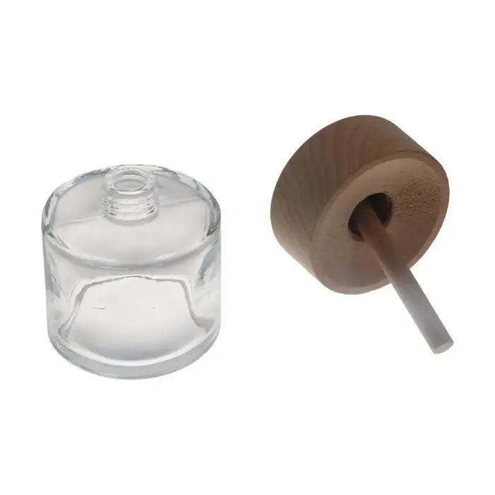 Bouteilles diffuseur de parfum en verre de 50 ml avec bouchon en bois