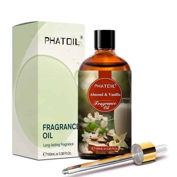 PHATOIL huile parfumée d'amande et de vanille pour diffuseur d'aromathérapie 100ml huiles aromatiques de paysage de rêve d'orchidée de carnaval de fruits Premium