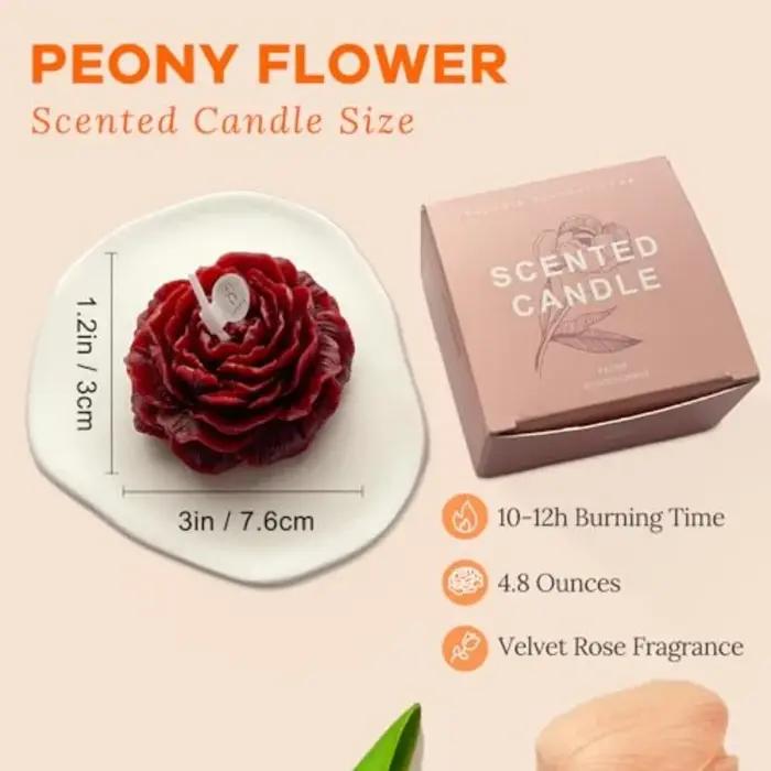 Bougie en forme de fleur de rose basse température