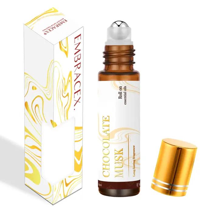 Huiles essentielles parfumées au chocolat et au musc, 10 ml, roll-on, longue durée, cadeaux, aromath