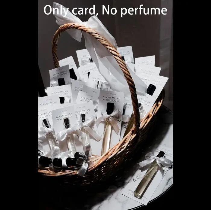 Carte-cadeau de parfum élégante personnalisée pour invités de fête
