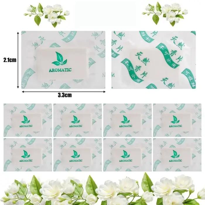 Sachet parfumé au jasmin pour armoire, tiroir, placard, voiture – Désodorisant et éliminateur d'odeurs pour la maison