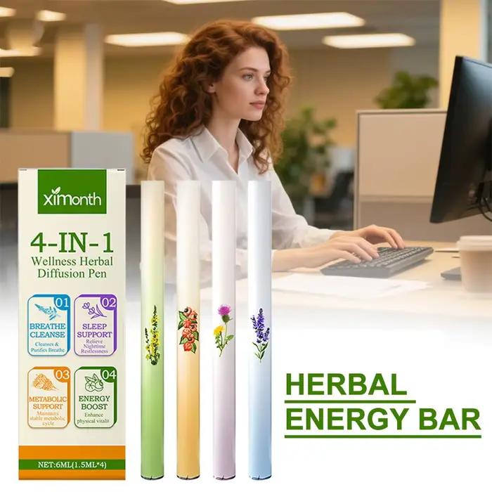 Stylo Désodorisant Relaxant Sensoriel pour une Respiration Claire, Parfum Rafraîchissant pour l'Esprit, Diffuseur d'Aromathérapie, Stylo Nettoyant pour les Poumons