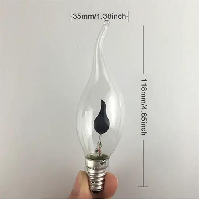 Ampoule de bougie effet flamme LED décoration intérieure vintage E14 gris clair jaune clair vert clair lumiere scintillante pour décoration maison chambre salon
