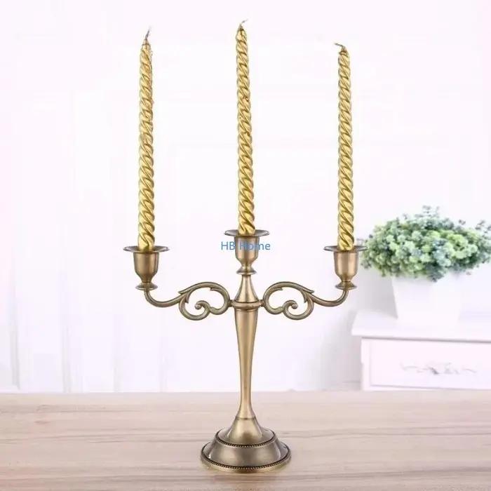 Candélabre vintage en bronze à 5 ou 3 bras