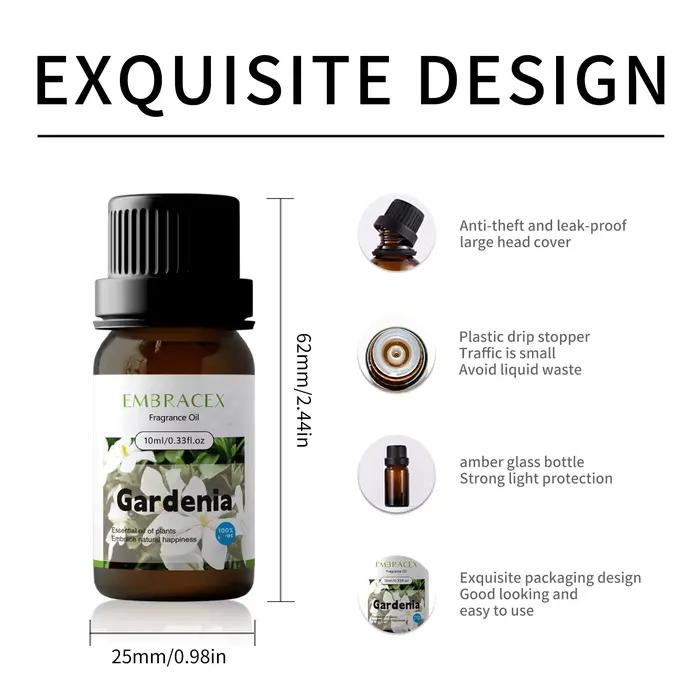 Huile essentielle de gardénia pure pour soins de la peau et bien-être visage 10ml pour spas et cadeaux romantiques occasions spéciales