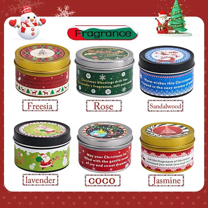 Ensemble de bougies parfumées de noël