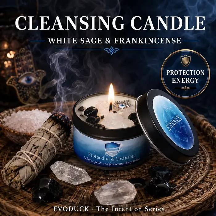 Bougie parfumée à la sauge blanche et au frankincense