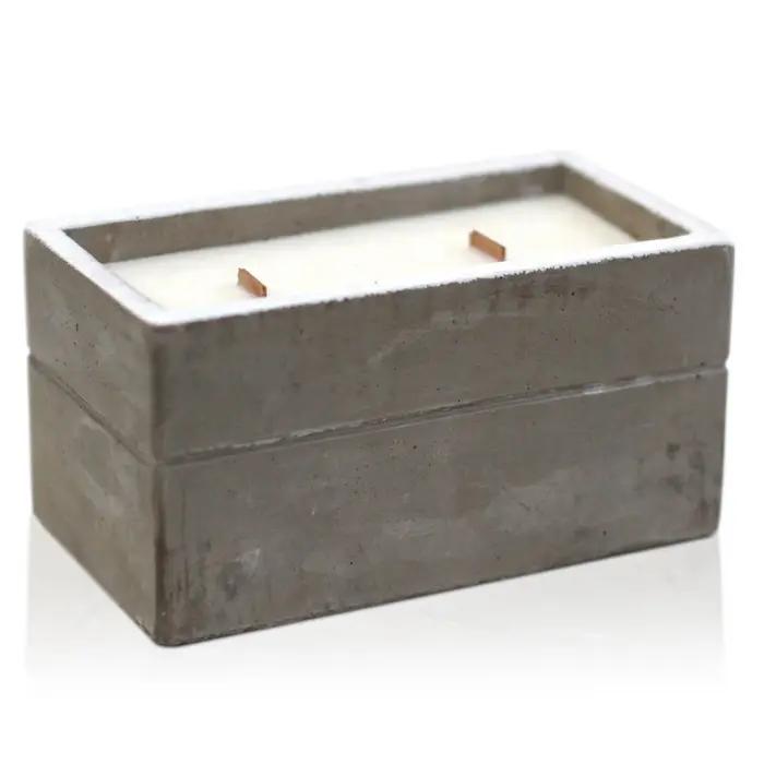 Large Concrete Soy Candle - Clove & Dark Sandal
