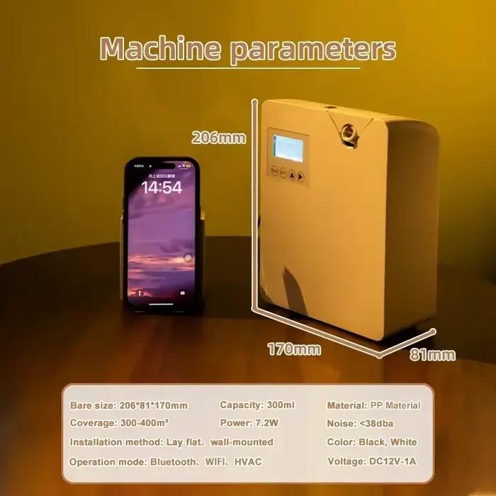 Diffuseur d'arômes pour la maison machine à parfum désodorisant huile essentielle sans eau minuterie contrôle WIFI Bluetooth occasions spéciales relaxation bien-être