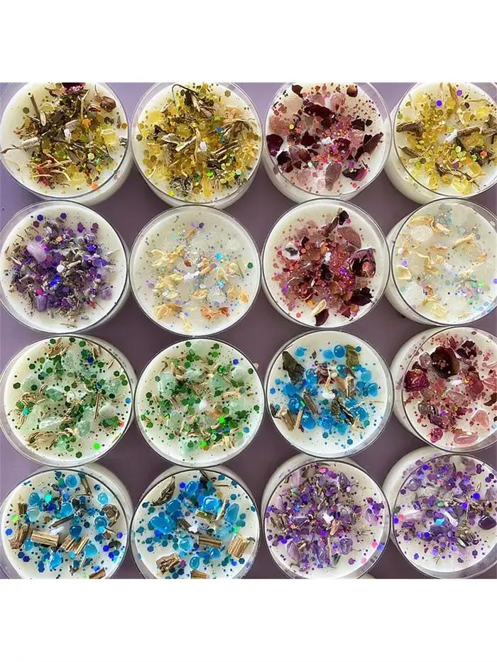 Bougie parfumée en cire de soja colorée en forme de conque