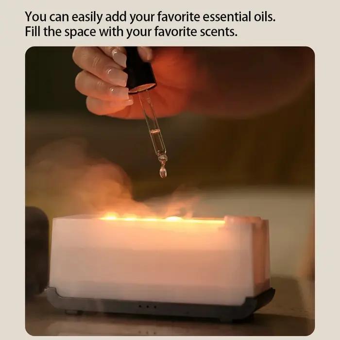 Diffuseur d'arômes à simulation de flamme colorée