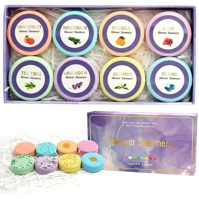 Diffuseurs de vapeur pour la douche - Aromathérapie - Cadeaux d'anniversaire pour femmes - Pack de 8