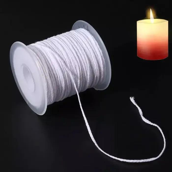 Bricolage cire noyau 61 M Long coton tissé bougie lampe mèche