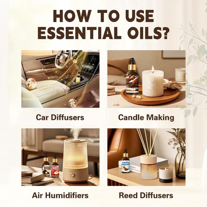 27 types d'huiles parfumées de 30 ml, diffuseur d'huiles essentielles pour voiture, parfum longue durée, cadeaux de fêtes pour amis