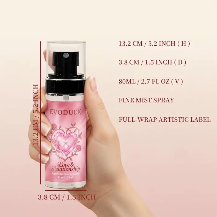 Spray d'ambiance aromathérapie Rose Jasmin 80ml – Brume rituelle pour les relations amoureuses, purification énergétique des chakras, méditation spirituelle, cadeau pour la maison