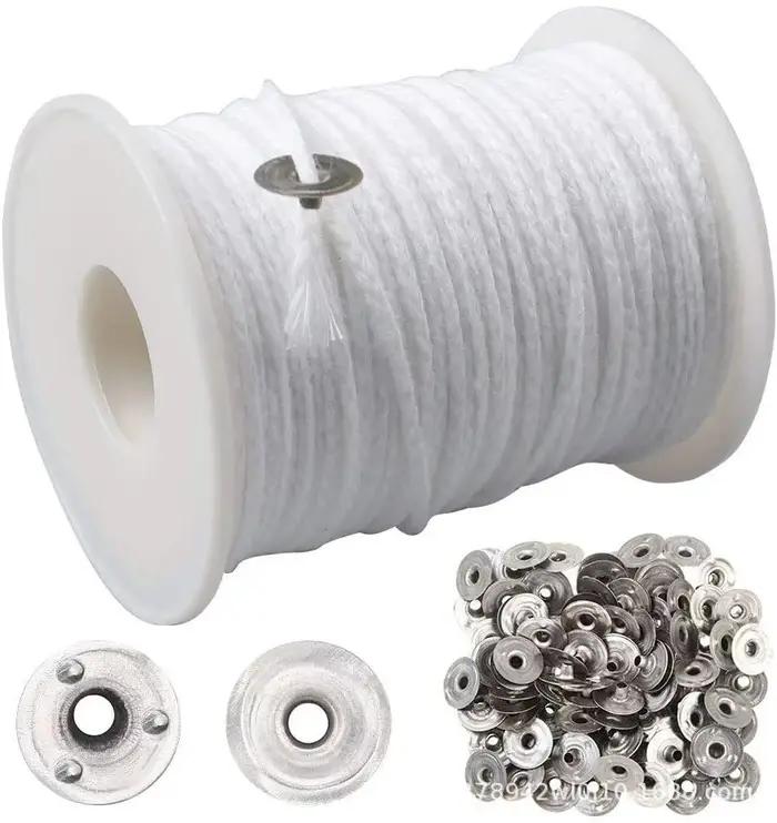 Bricolage cire noyau 61 M Long coton tissé bougie lampe mèche