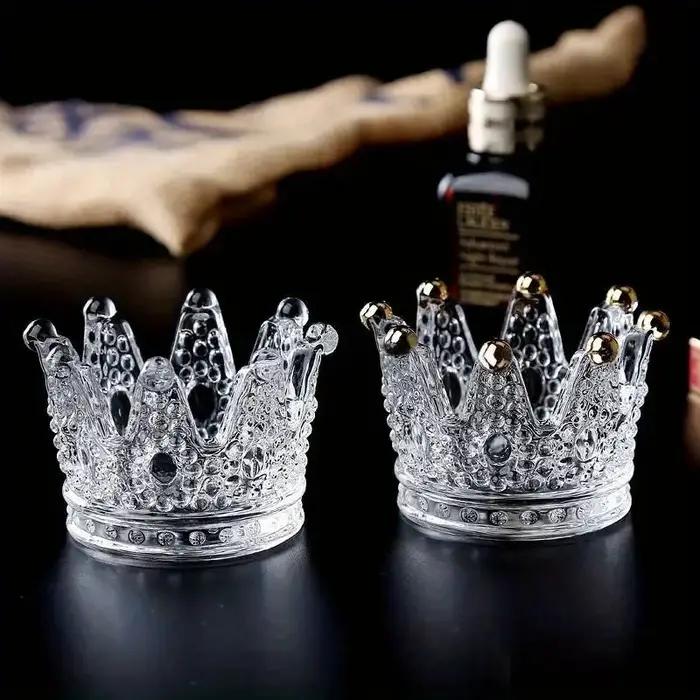 Bougeoir en verre de couronne de cristal européen