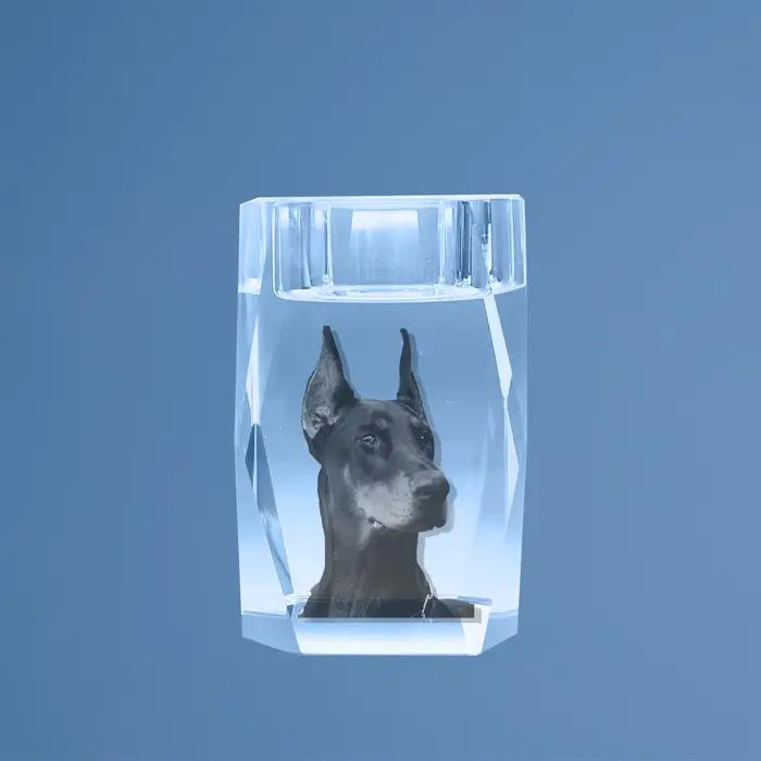 Bougeoir personnalisé avec image en cristal 3D