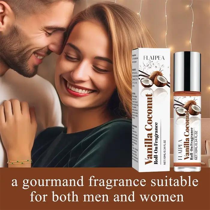Parfum de chocolat aux musques de Noël, parfum de noix de coco naturel, durable et populaire, parfum à bille, cadeau pour femmes, parfait pour les vacances et les occasions spéciales