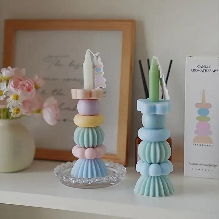 Bougie parfumée à longue tige aromathérapie en cire de soja pour décoration de la maison mariage anniversaire fête occassions spéciales