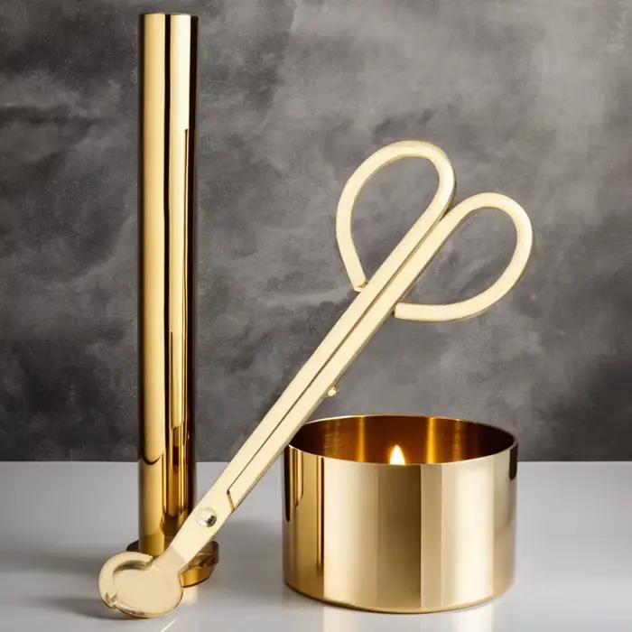 Coupe-mèche de bougie multifonctionnelle acier inoxydable pour ambiance romantique et personnalisation couleur occassions spéciales