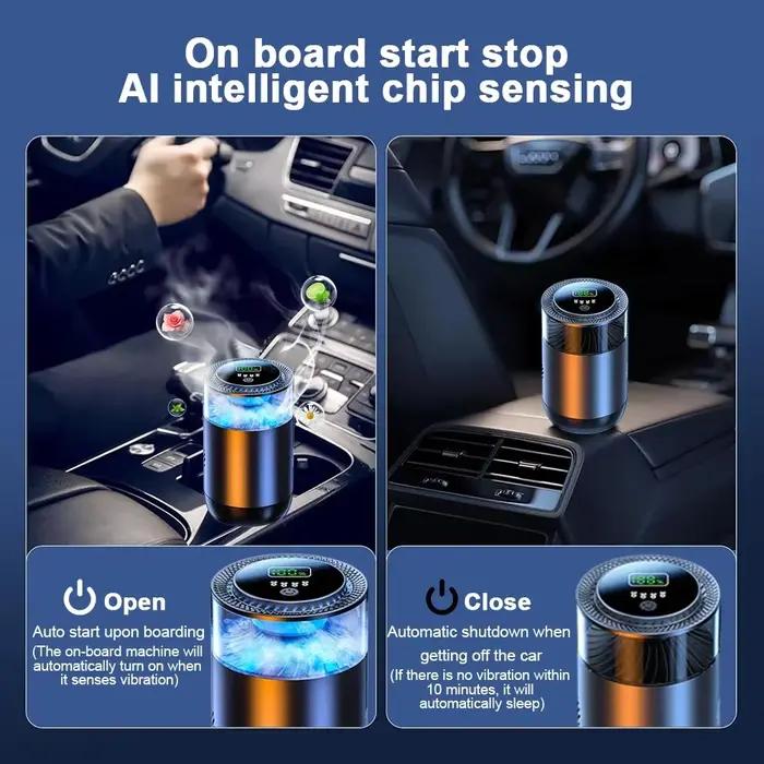 Désodorisant aromatique pour voiture avec lumière ambiante, parfum océan, contrôle intelligent, concentrateur réglable, disponible en différentes couleurs pour améliorer l'atmosphère de votre véhicule et de votre maison