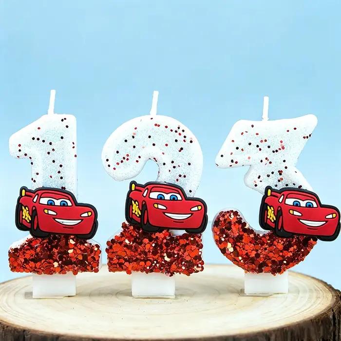 Bougies Artisanales Éblouissantes Style Double Combinaison 0-9 – Décoration d'Anniversaire Attrayante pour Ambiance Festive