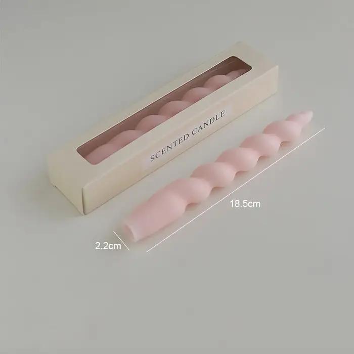 Bougie aromathérapie spirale longue tige fait main pour décoration intérieure et ambiance relaxante maison occasions spéciales