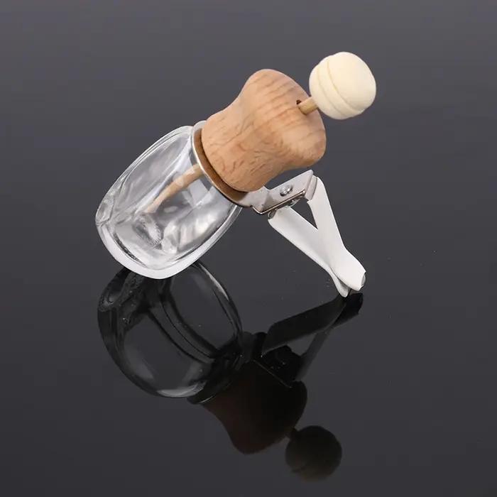 Désodorisant bouteille de parfum pendentif huiles essentielles voiture suspendus Clips en verre