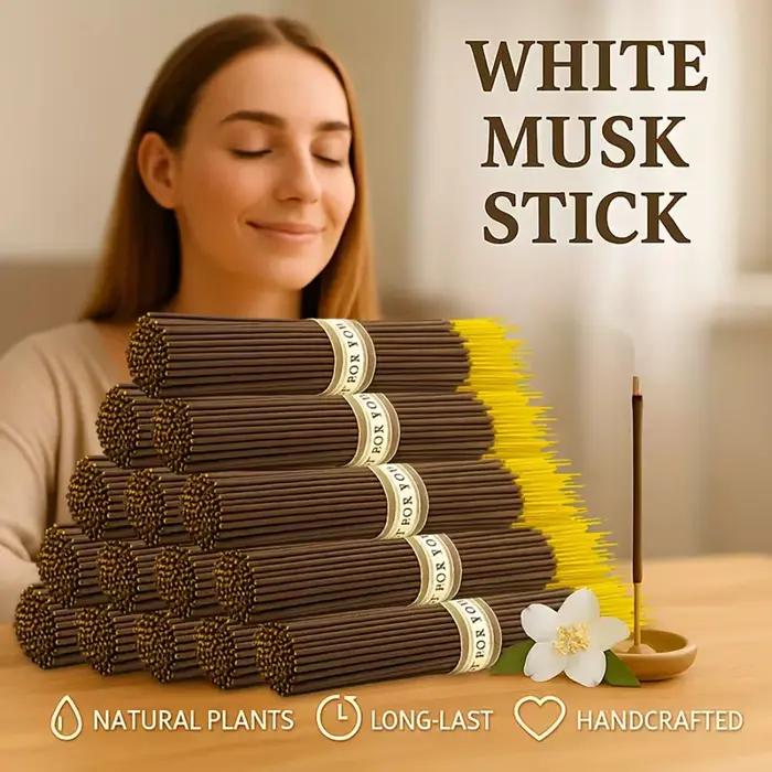 29/60/110/210 pièces, encens floral au musc blanc-extraits de plantes naturelles
