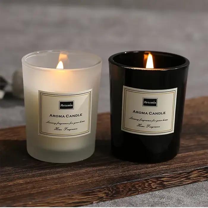 Bougies parfumées aromathérapeutiques en cire de soja pour la décoration de maison romantique et bien-être à offrir pour Noël occasions spéciales