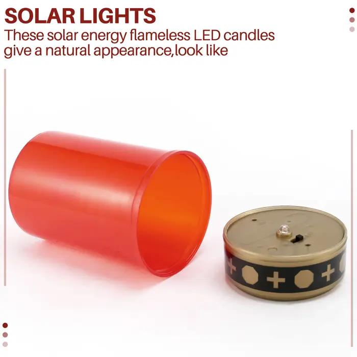 Bougies LED sans flamme pour éclairage sûr et durable, idéales pour la maison, la cuisine, les festivals et les événements extérieurs