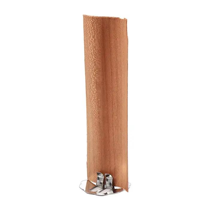 Mèche de bougie en bois en forme de S, grande flamme, avec base, pour fabrication de bougies DIY, accessoire pour bougies en copeaux de bois