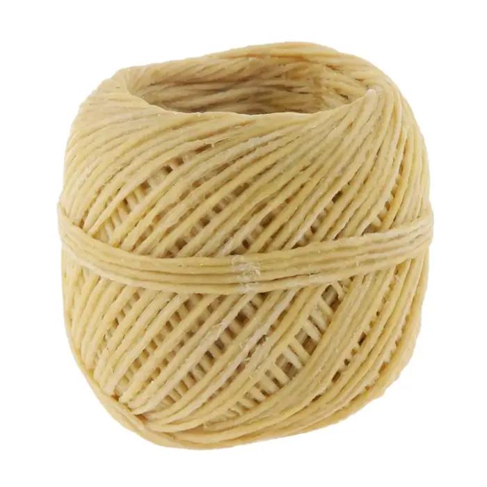 1 rouleau de mèches de cire d'abeille 33 pieds, cire d'abeille naturelle bien enduite pour la fabric