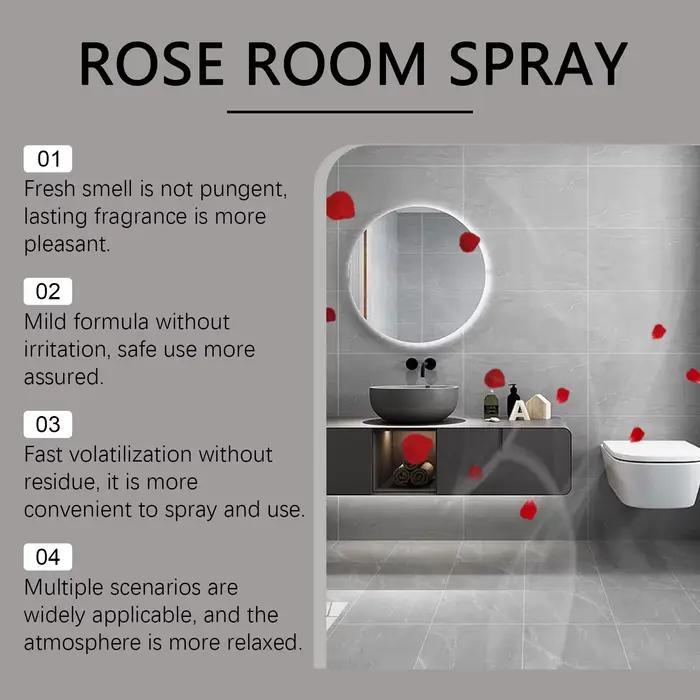 Spray d'intérieur parfumé à la rose, parfum longue durée, spray d'ambiance, éliminateur d'odeurs, assainisseur d'air pour une ambiance rafraîchissante et agréable