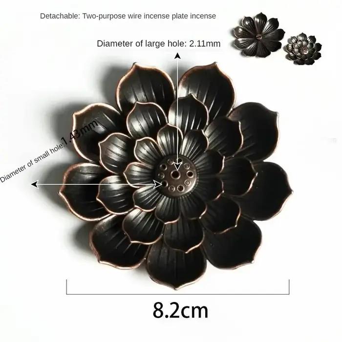 Porte-encens pour bâtons, brûleur d'encens en alliage créatif à 3 niveaux, porte-bâton d'encens Lotu