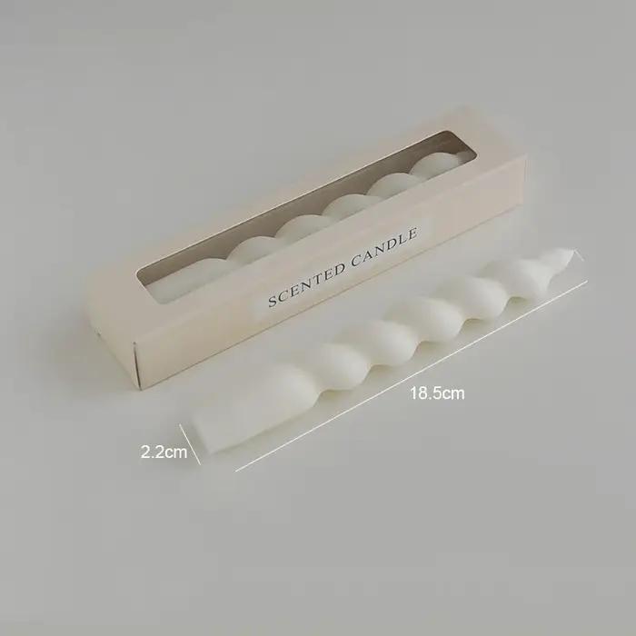 Bougie aromathérapie spirale longue tige soja cire parfumée à offrir pour mariage anniversaire décoration intérieure ambiance détente harmonie maison
