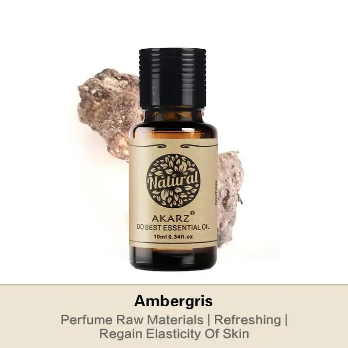 Huile essentielle d'ambre gris AKARZ pour soins de la peau et aromathérapie, parfum musqué et terrestre, qualité supérieure, multi-usages, cadeau personnalisable