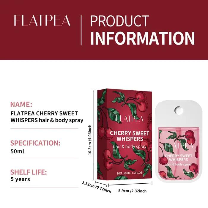 Spray corporel parfumé à la cerise pour femmes parfum longue durée léger et rafraîchissant adapté au corps et aux cheveux
