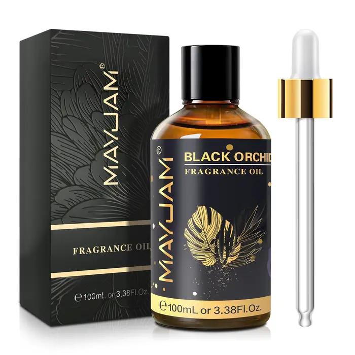 Huile parfumée MAYJAM Orchidée Noire Fleur d'Oranger Chèvrefeuille Lime Goyave Pomme Verte 100ml Flacon Argent Blanc Bleu Royal Bleu Ciel Bleu Clair Bleu Marine Bleu Profond Bourgogne Brun Champagne Clair Couleur Mixte Fuchsia Aromathérapie Humidificateur Diffuseur Brûleur Bougie DIY