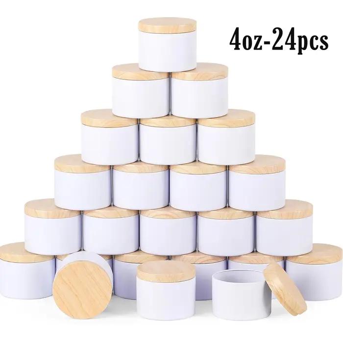 Conteneurs de bougies vides en métal 24 pièces/boîte