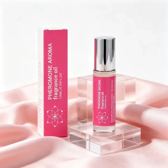Huile de phéromone à la nectarine et à la rose 10 ml - Huile parfumée subtile à la cannelle Macaron, huile parfumée longue durée pour les voyages ou les rendez-vous