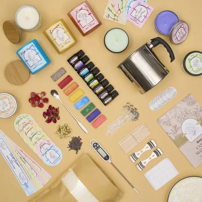 1 ensemble de Kit de fabrication de bougies à bricoler soi-même Premium pour adultes