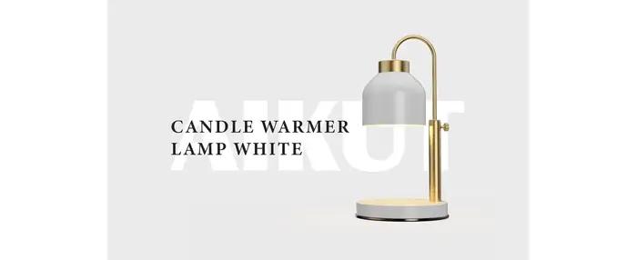 Lampe chauffante pour bougies, 2 ampoules, minuterie et variateur, compatible avec les grands pots à