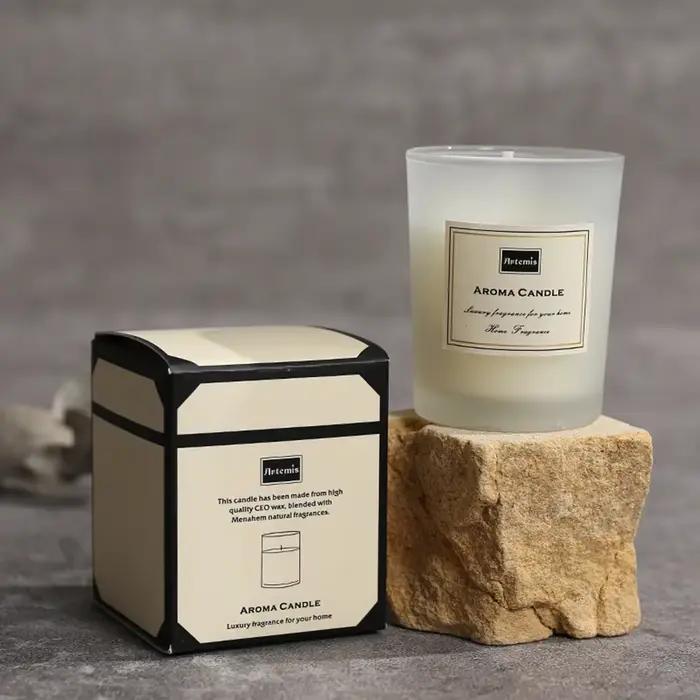 Bougies parfumées aromathérapeutiques en cire de soja pour la décoration de maison romantique et bien-être à offrir pour Noël occasions spéciales